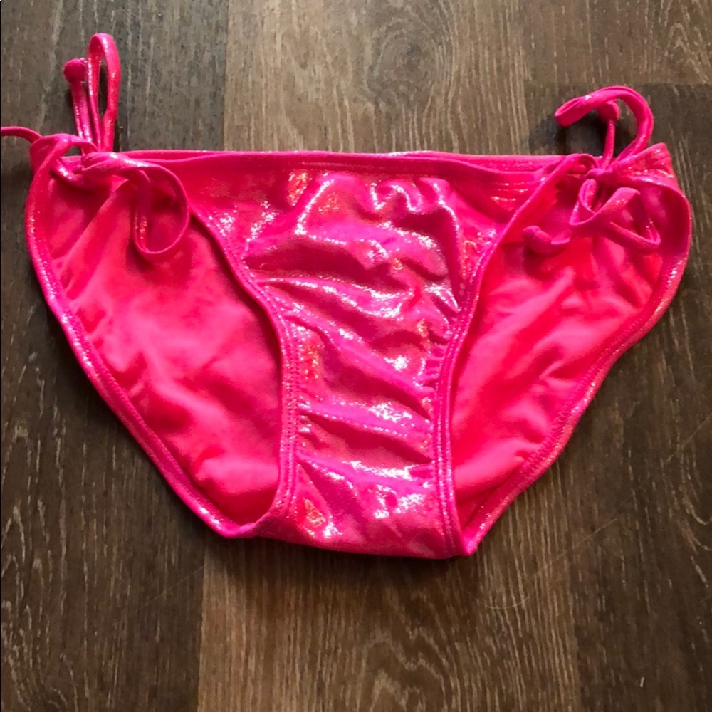 Size XS pink glitter bikini bottoms